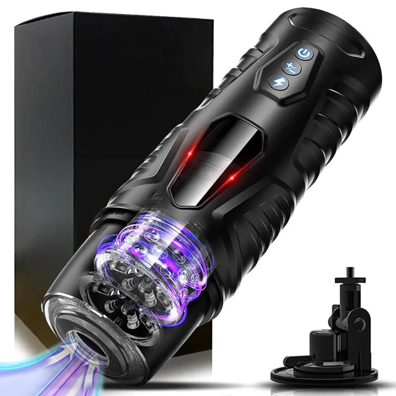 "Black Knight Electric Male Masturbator with Silicone"