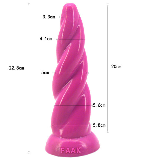 FAAK Silicone smooth Anal Plug with Suction Cup