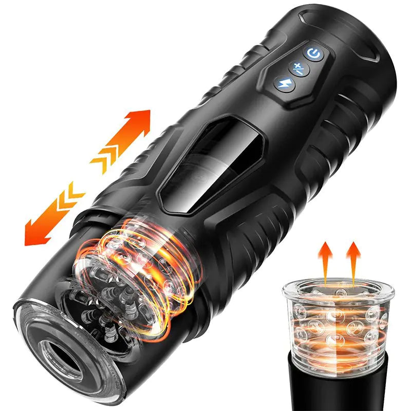 "Black Knight Electric Male Masturbator with Silicone"