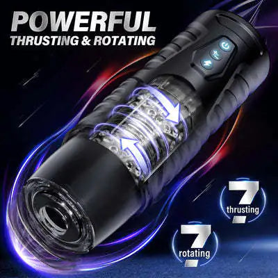"Black Knight Electric Male Masturbator with Silicone"